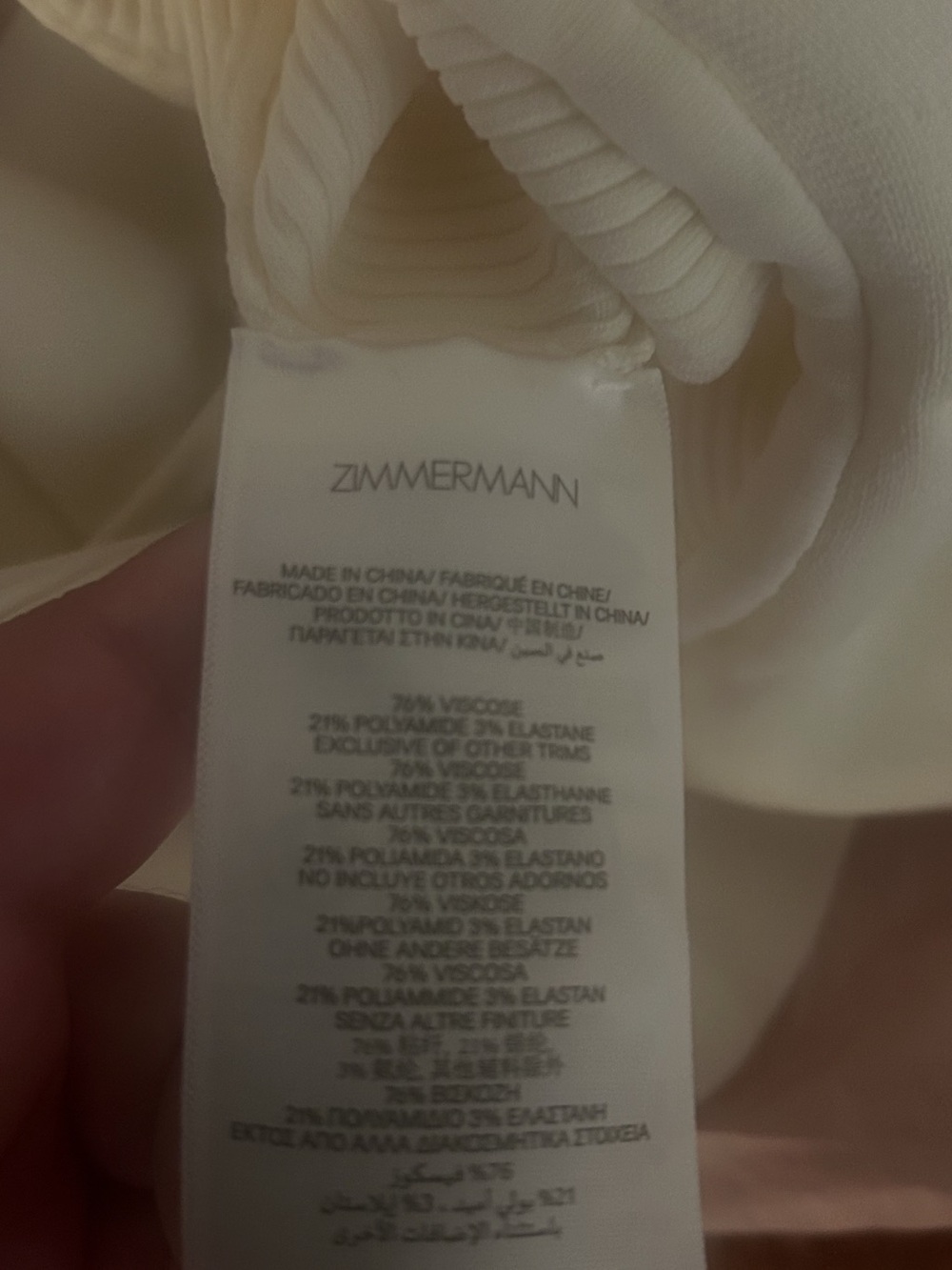 Zimmermann One-Shoulder Ruffle Tank Top - Off white - Picture 10 of 11